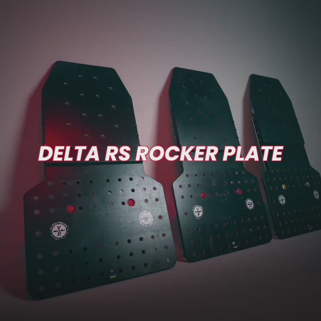 Delta RS Rocker Plate, adjustable for any bike, showing roll and surge motion with a cyclist on a Wahoo KICKR bike, best for Zwift rides.